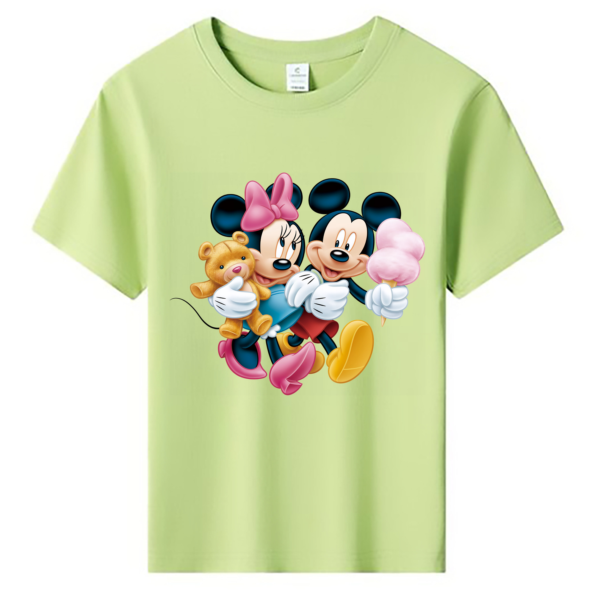 （画像用） ミッキーマウス Mickey Mouse 綿100％キッズTシャツ（フロントプリント）